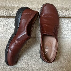 Hotter Comfort Concept Women Brown Leather Slip-On Loafers